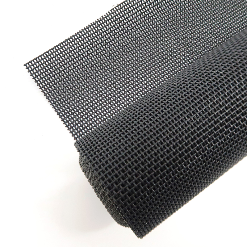 Visibilitas Ringan 280g/m2 PET Mesh Screen 15x11 Menghitung Mesh untuk cakupan luas Hitam dan Abu-abu