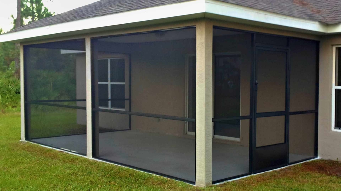 UV Resistant Charcoal/Black PVC Fiberglass Screen Enclosure untuk kolam renang dan teras dengan perlindungan hama