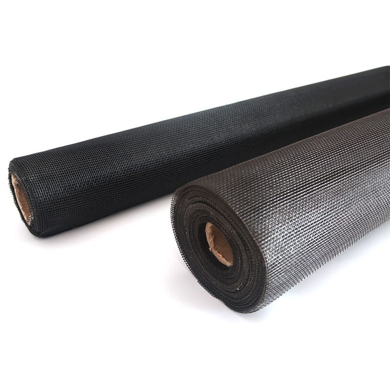 Batubara Hitam PVC Lapisan Serat Kaca Layar Pest Resistant Instalasi Dengan Diameter Kawat 0,33mm