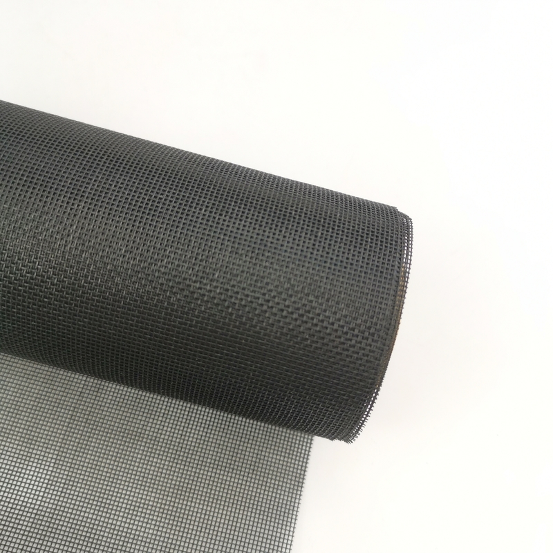 280g/m2 Hitam atau Grey PET Mesh Screen Roll 1-3m Lebar 30m sampai 100m Panjang