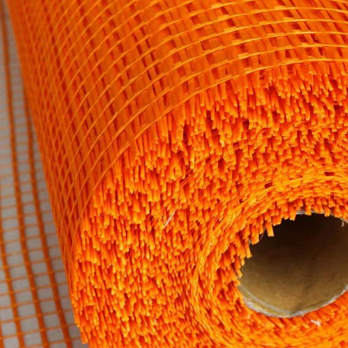 300N Kekuatan Tarik Lengan Serat Kaca persegi 4*4mm Aperture 50m Roll Length for Wall Materials