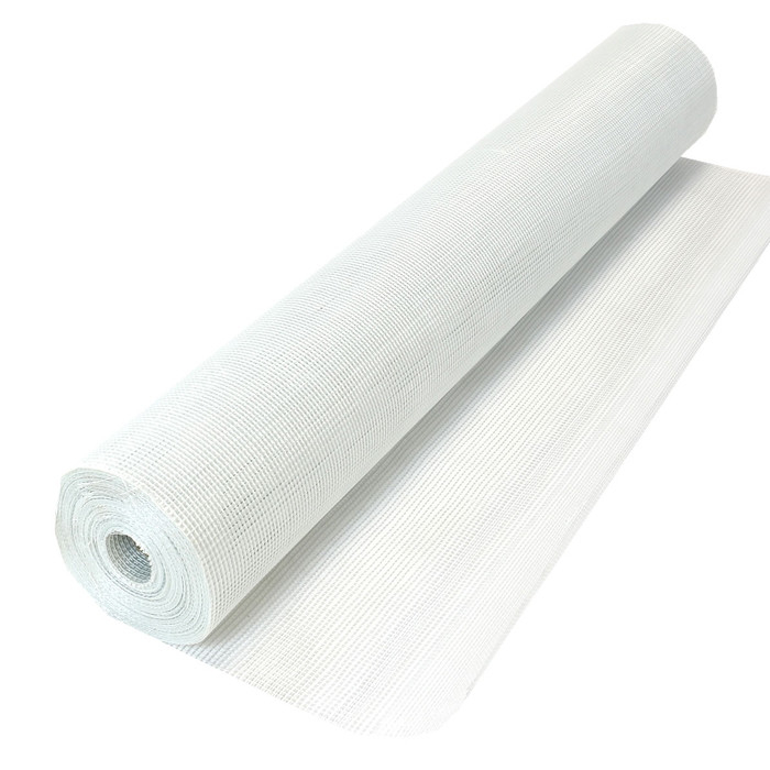 White C Glass Fiberglass Mesh / Glass Fiber Mesh Fabric Untuk Dinding 50m-200m Panjang Tahan Air