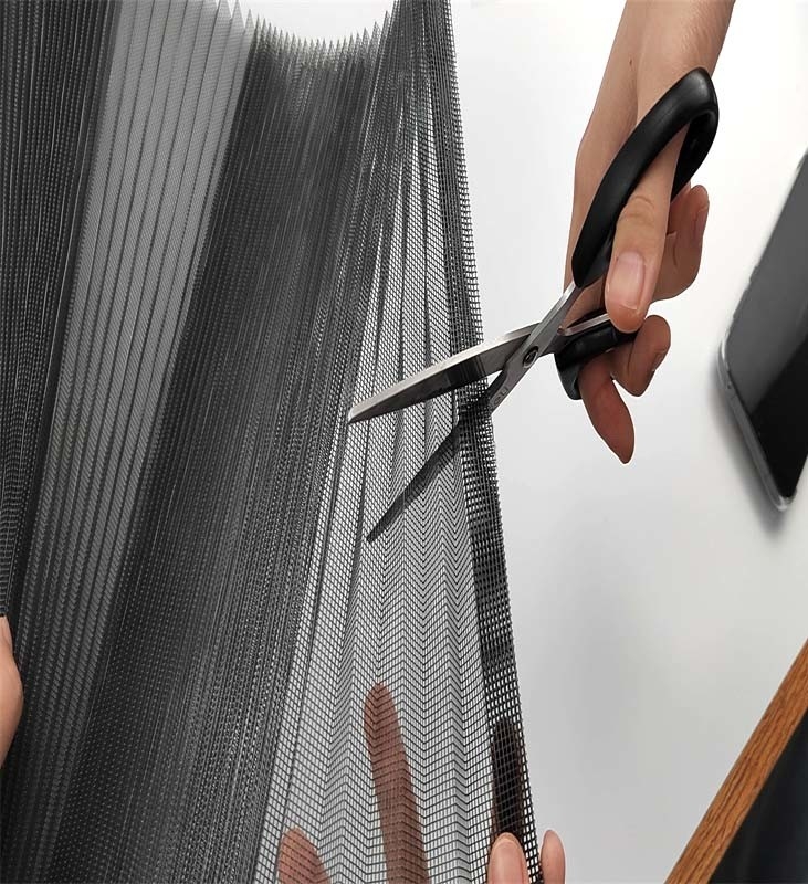 Plisse Lipat Insect Screen Untuk Pintu Jendela Retraktable Fly Screen UV / Waterproof