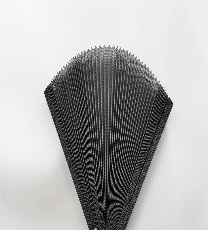 16 20 Mesh Fiberglass Plisse Insect Screen Fold 14-20 mm Untuk jendela / pintu