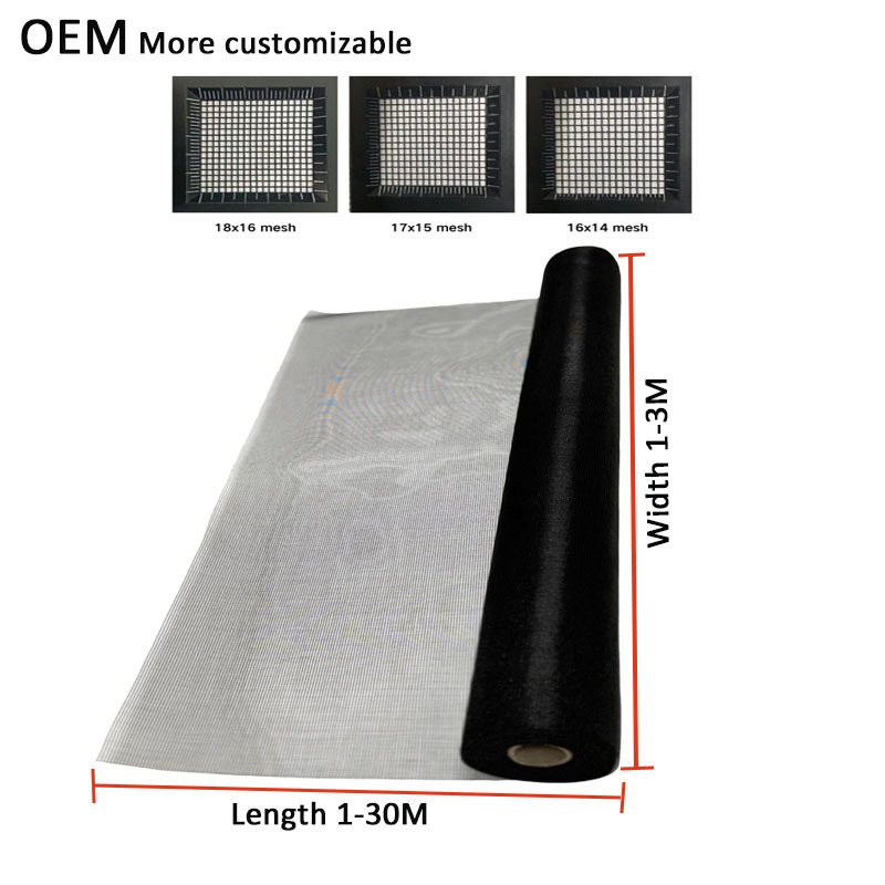 18*16 Ukuran Mesh Serat kaca Bahan Mesh Nyamuk Serat kaca Benang dan Tenun Jenis Tenun polos produsen