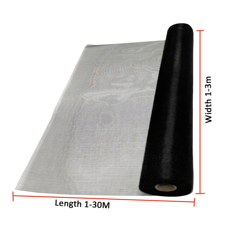 Disesuaikan 22*22 Serat kaca Mosquito Mesh Dengan Lapisan Kuning 0.28mm Wire Diameter Dan 1,2m Lebar