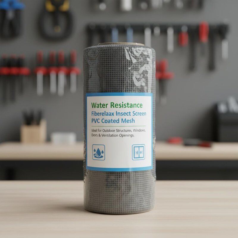 Kasa Nyamuk Fiberglass Tahan Air Jaring Dilapisi PVC Ideal untuk Struktur Luar Ruangan Jendela Pintu dan Bukaan Ventilasi