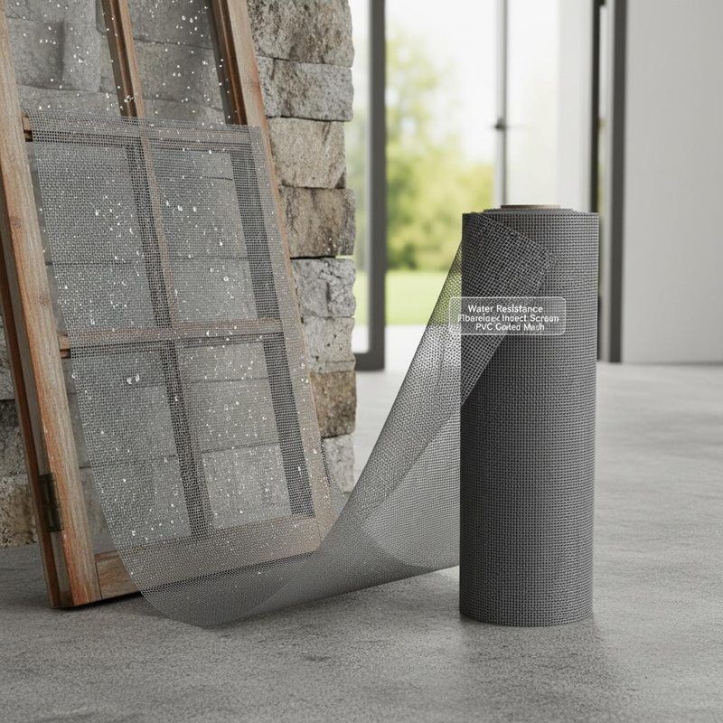 Kasa Nyamuk Fiberglass Tahan Air Jaring Dilapisi PVC Ideal untuk Struktur Luar Ruangan Jendela Pintu dan Bukaan Ventilasi