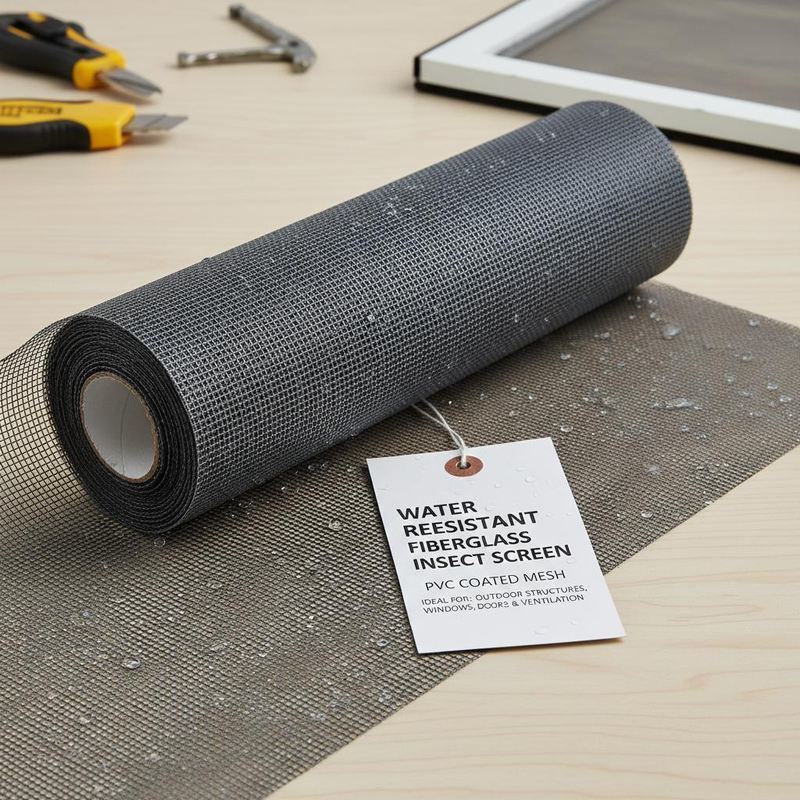 Kasa Nyamuk Fiberglass Tahan Air Jaring Dilapisi PVC Ideal untuk Struktur Luar Ruangan Jendela Pintu dan Bukaan Ventilasi