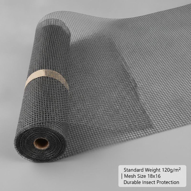 Standard Berat 120g per meter persegi Serat kaca Insect Screen Mesh Ukuran 18 x 16 dan tahan lama Jendela Pintu Insect Protection Material
