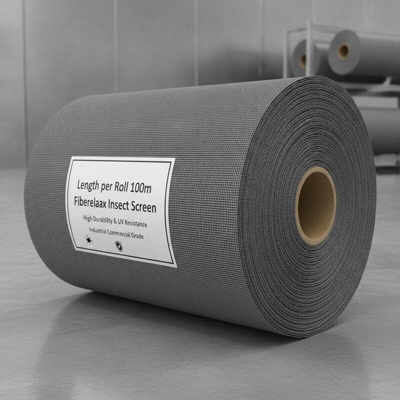 Panjang per roll 100m Serat kaca Insect Screen Menawarkan daya tahan tinggi dan ketahanan UV Dirancang untuk komersial industri