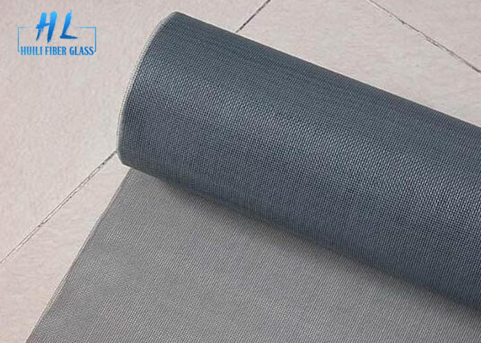18 * 16 Layar Serangga Fiberglass PVC Dilapisi Warna Abu-abu Dengan Umur Pemakaian Yang Panjang