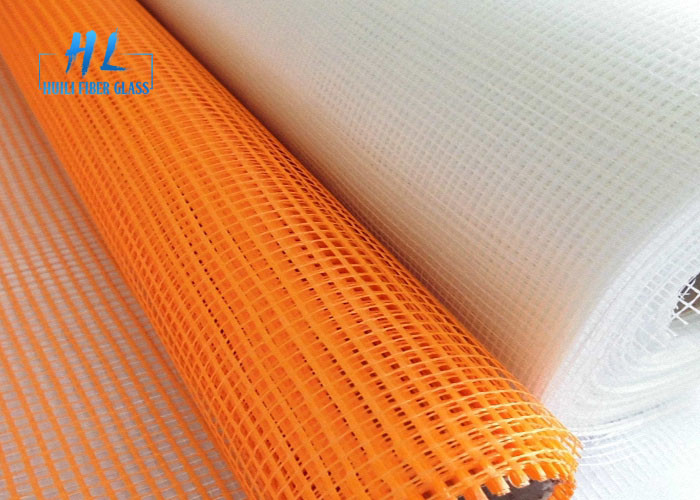 Kekuatan tarik 800N Serat kaca Mesh Netting Glass Serat layar Rolls dilapisi Putih dan Biru