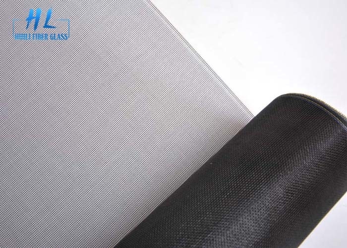 17 * 14 Warna Hitam PVC Dilapisi Fiberglass Kelambu Untuk Mencegah Serangga