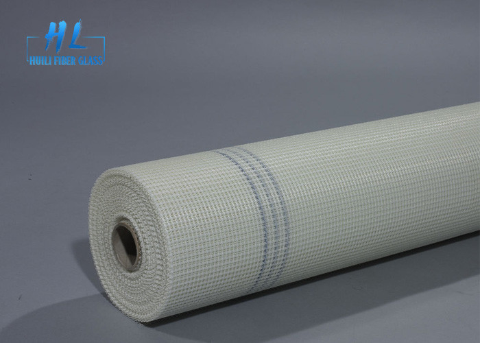 Kekuatan tarik 800N Serat kaca Mesh Netting Glass Serat layar Rolls dilapisi Putih dan Biru