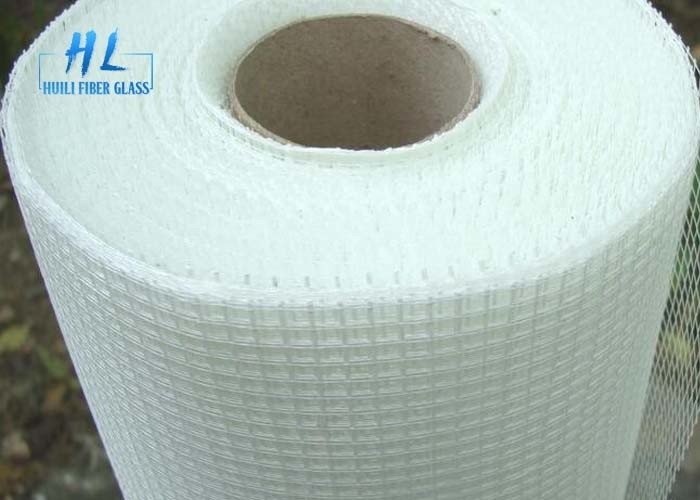 Mosaik Fiberglass Mesh Roll Putih Urea Lem Coated C Kaca Untuk Dewan Gypsum