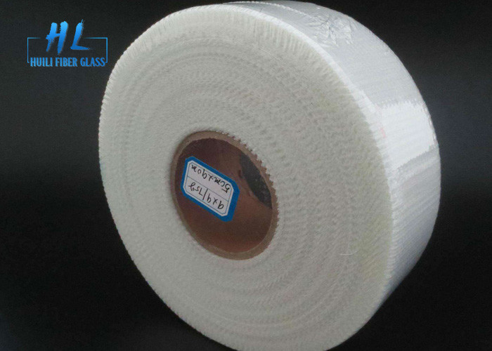 60g 3 * 3mm Self Adhesive Fiberglass Tape Warna Putih Untuk Memperbaiki Retak Dinding