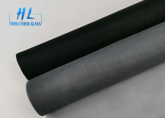 Hitam Abu-abu Warna 30m Per gulung Jaring kawat fiberglass Untuk Windows