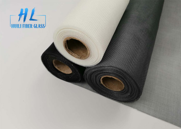 Hitam Abu-abu Warna 30m Per gulung Jaring kawat fiberglass Untuk Windows