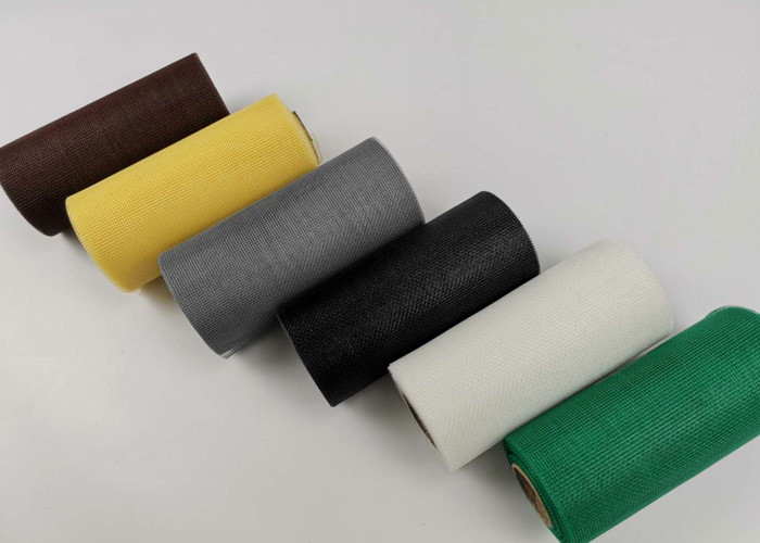 17 * 14 Gading Warna PVC Coated Fiberglass Kelambu Untuk Windows