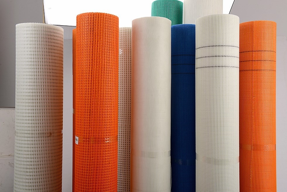 75g 60g 4 * 4 5 * 5 Fiberglass Mesh C - Benang Kaca Untuk Dukungan Marmer