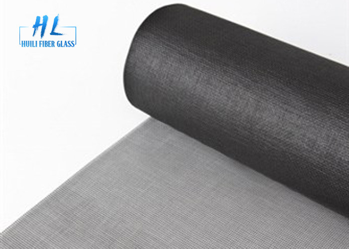Warna hitam, layar jendela fiberglass, tenun polos harga pabrik tahan api