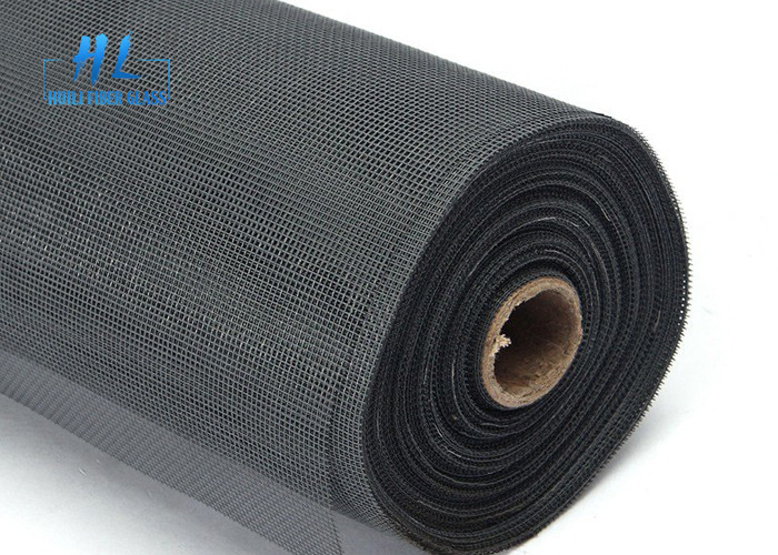 Warna hitam, layar jendela fiberglass, tenun polos harga pabrik tahan api