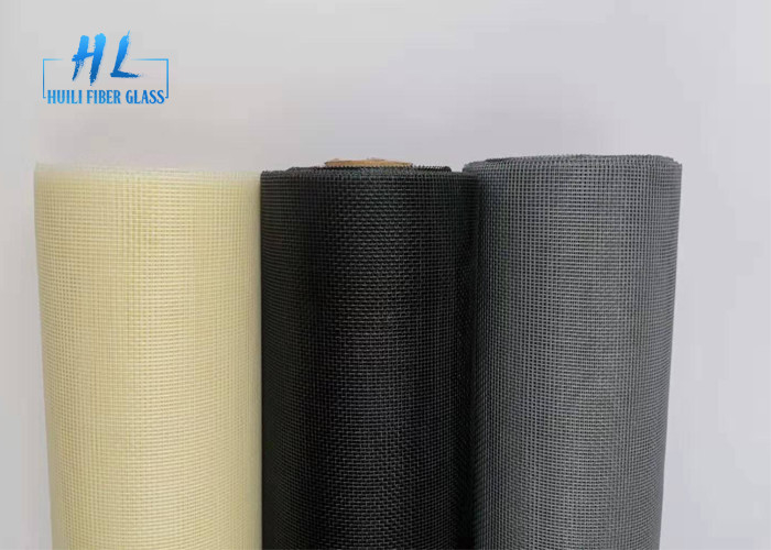 18 * 16 Mesh PVC dilapisi fiberglass kelambu Dengan Warna Kuning