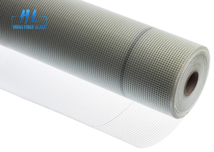 75g 4 * 4 1,6 m lebar Fiberglass Mesh C - Benang Kaca Untuk Dukungan Marmer