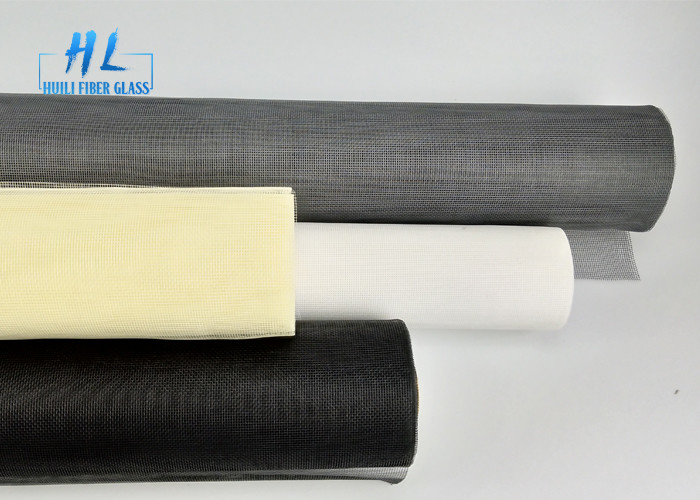 Layar serangga Fiberglass tahan api 20x20 Mesh Warna Abu-abu