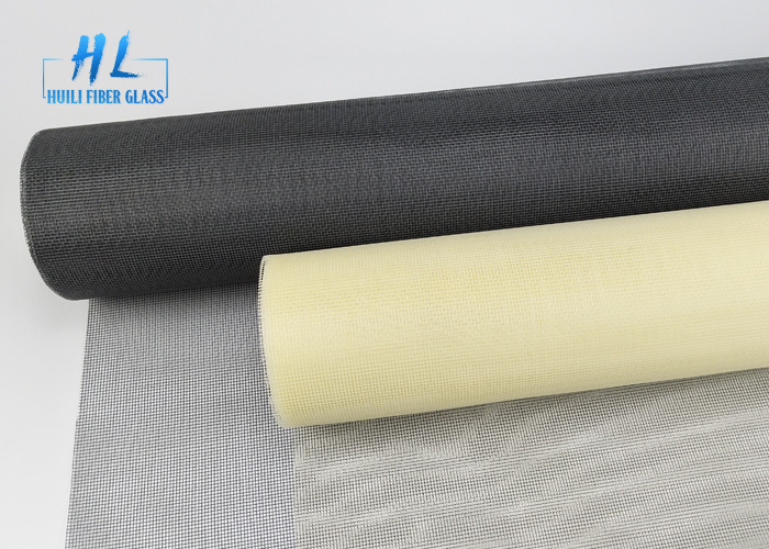Layar serangga Fiberglass tahan api 20x20 Mesh Warna Abu-abu