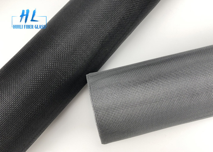 48ft * 100ft PVC Dilapisi 105g Fiberglass Mosquito Mesh Warna Hitam 18 * 16