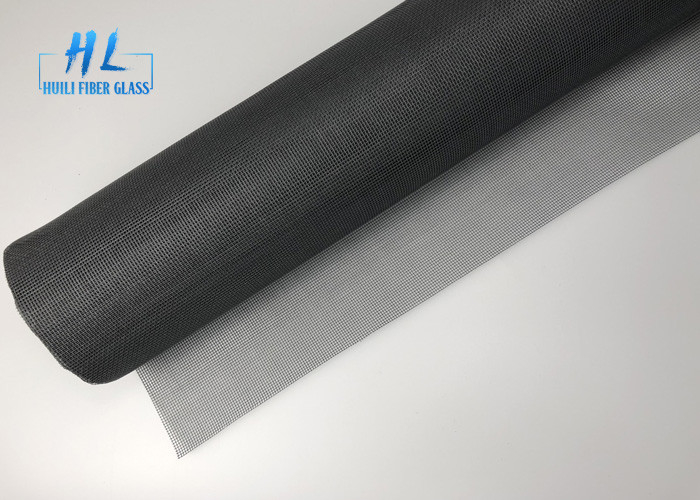 48ft * 100ft PVC Dilapisi 105g Fiberglass Mosquito Mesh Warna Hitam 18 * 16