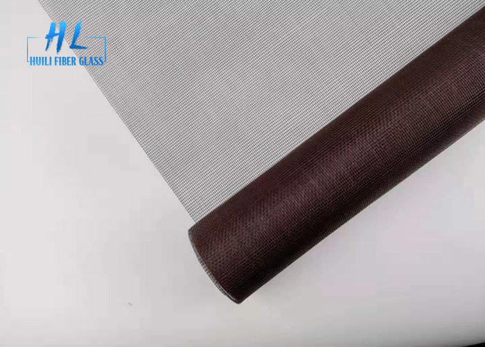 4ft * 100ft Brown Color Fiberglass Jendela Layar Tenunan Polos Tahan Debu
