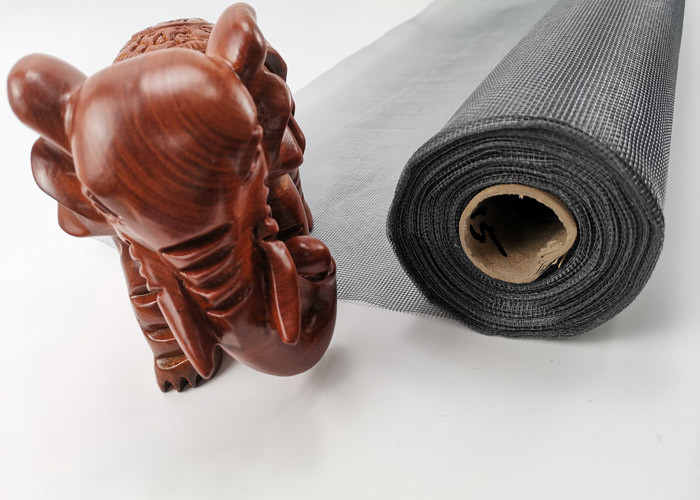 Fiberglass Kelambu 36 Inch, Tenunan Polos Layar Terbang Fiberglass Warna Abu-abu