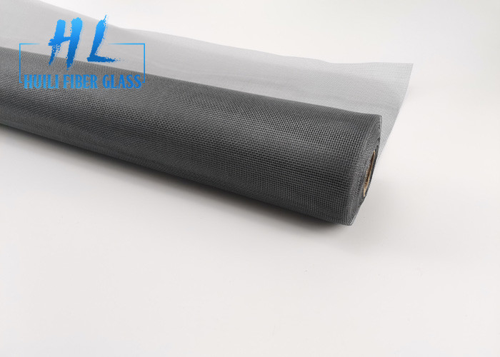 Fiberglass Kelambu 36 Inch, Tenunan Polos Layar Terbang Fiberglass Warna Abu-abu