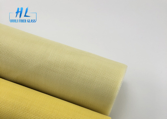 Warna Kuning PVC Dilapisi Layar Jendela Fiberglass Anti Nyamuk 1.2m * 30m