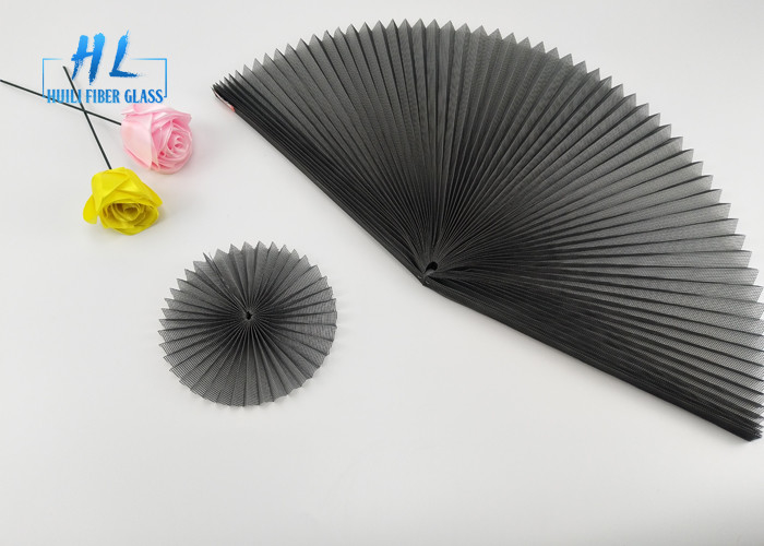 Abu-abu Warna Anti Nyamuk Tahan Air Polyester Lipit Mesh Untuk Windows