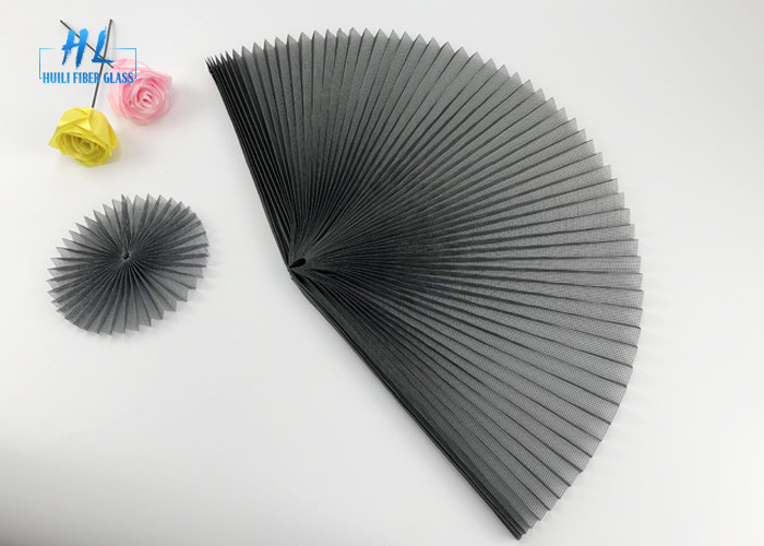Polyester 18mm Grey Plisse Fly Layar 2.4m X 30m Untuk Jendela Geser