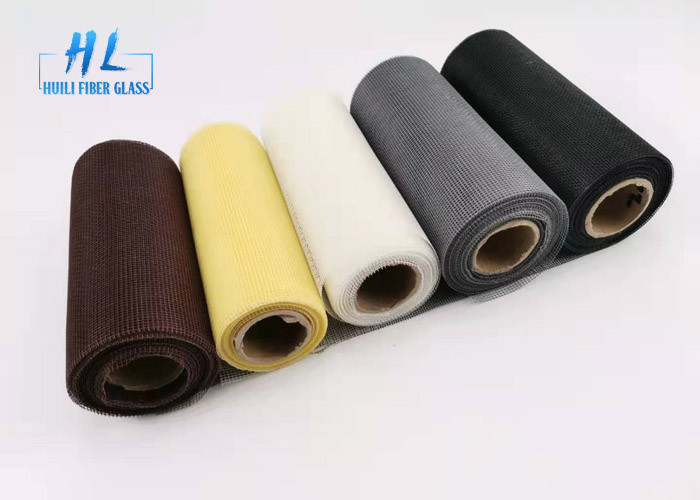 E - Kaca Layar Serangga Fiberglass Kekuatan Tarik Tinggi Warna Abu-abu