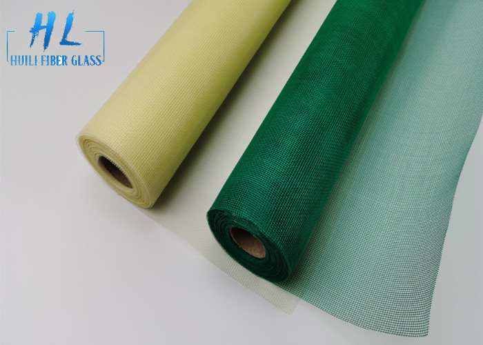 17 * 16 100g 110g PVC Dilapisi Layar Fiberglass Serangga Tahan Api 0.3-3.0m Lebar