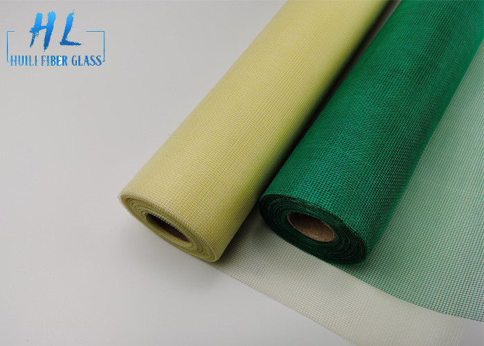 17 * 16 100g 110g PVC Dilapisi Layar Fiberglass Serangga Tahan Api 0.3-3.0m Lebar