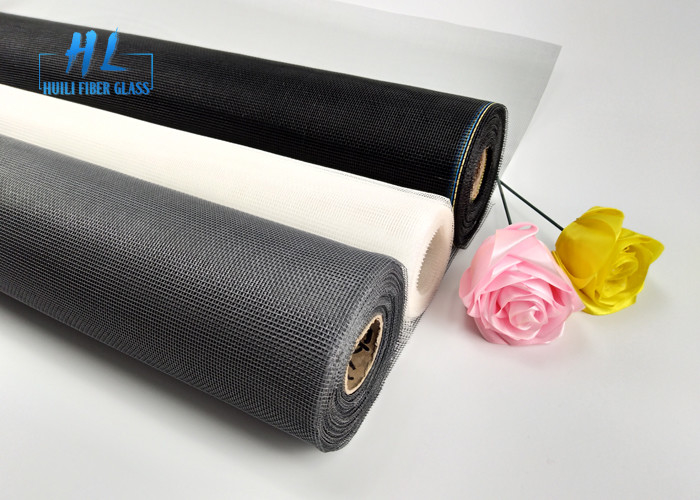 Tenun polos Serat kaca Mosquito Mesh 33 Tex Mencegah Kotoran Hitam 0.6m-3.2m