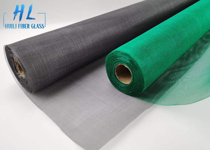 16 * 14 Layar Jendela Hijau Abu-abu Fiberglass Untuk Perlindungan Serangga