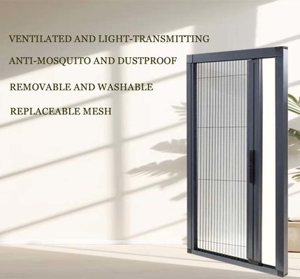 Daya tahan tinggi tahan robek tahan abrasi Pleated Fly Screen Disesuaikan