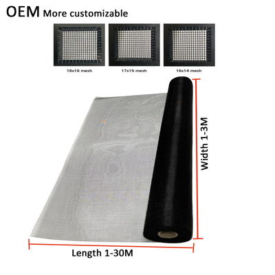 Jendela Pintu Layar PVC Lapisan Serat Kaca Mosquito Mesh