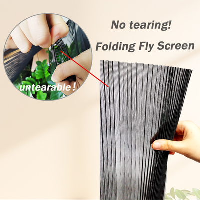 Custom 16mm Pleated Height Anti Nyamuk Pleated Fly Screen Untuk Pintu Geser Dan Lipat