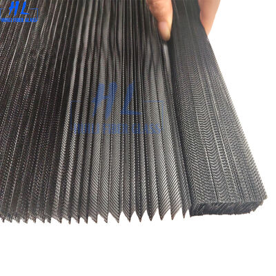 Layar Lipat--Pemasok Lebar 3m Layar Anti Serangga Plisse Mudah Dibersihkan Dibuat Dengan Bahan 100 Persen Poliester Cocok Untuk Pintu Interior