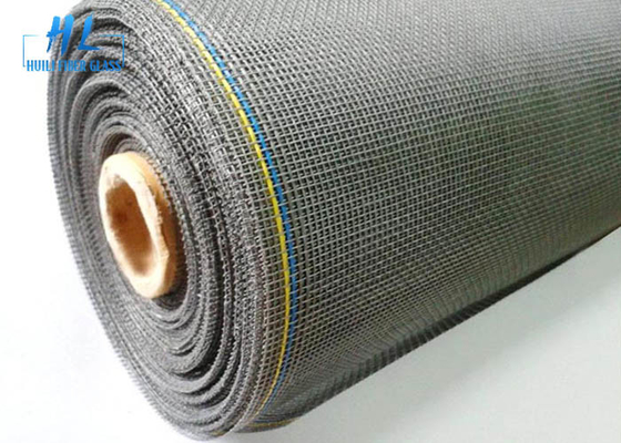 18 * 16 Layar Serangga Fiberglass PVC Dilapisi Warna Abu-abu Dengan Umur Pemakaian Yang Panjang