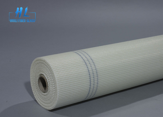 Kekuatan tarik 800N Serat kaca Mesh Netting Glass Serat layar Rolls dilapisi Putih dan Biru